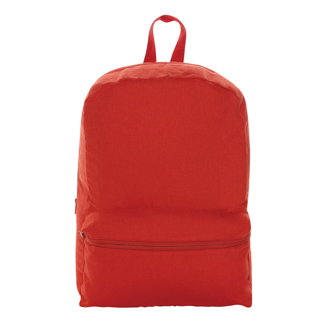 Luscious Red - Front - XD Collection Recycled Canvas Backpack