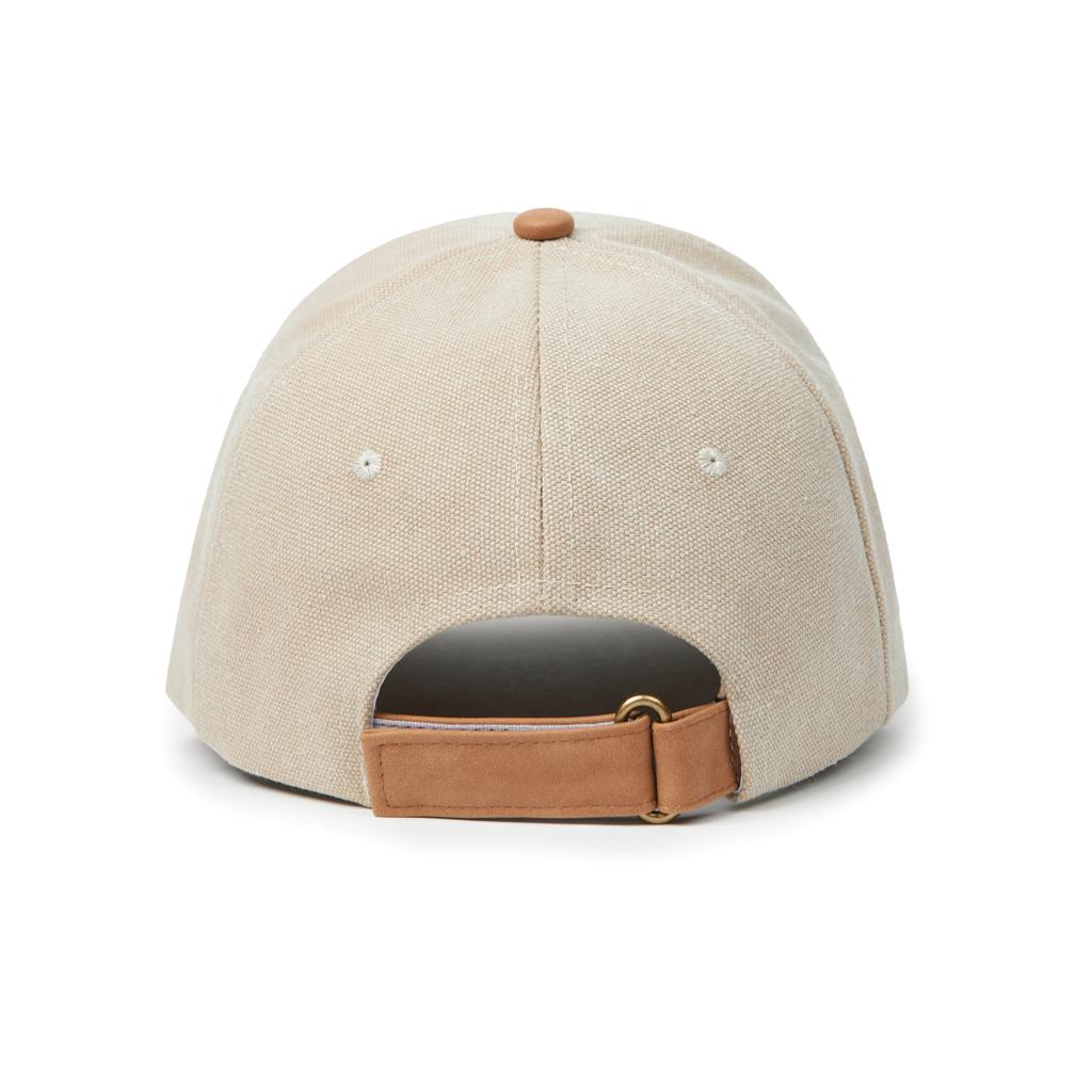 Beige - Close up - Vinga Canvas Aware Baseball Cap