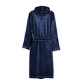 Navy - Back - Vinga Unisex Adult Louis Luxury Plush Dressing Gown