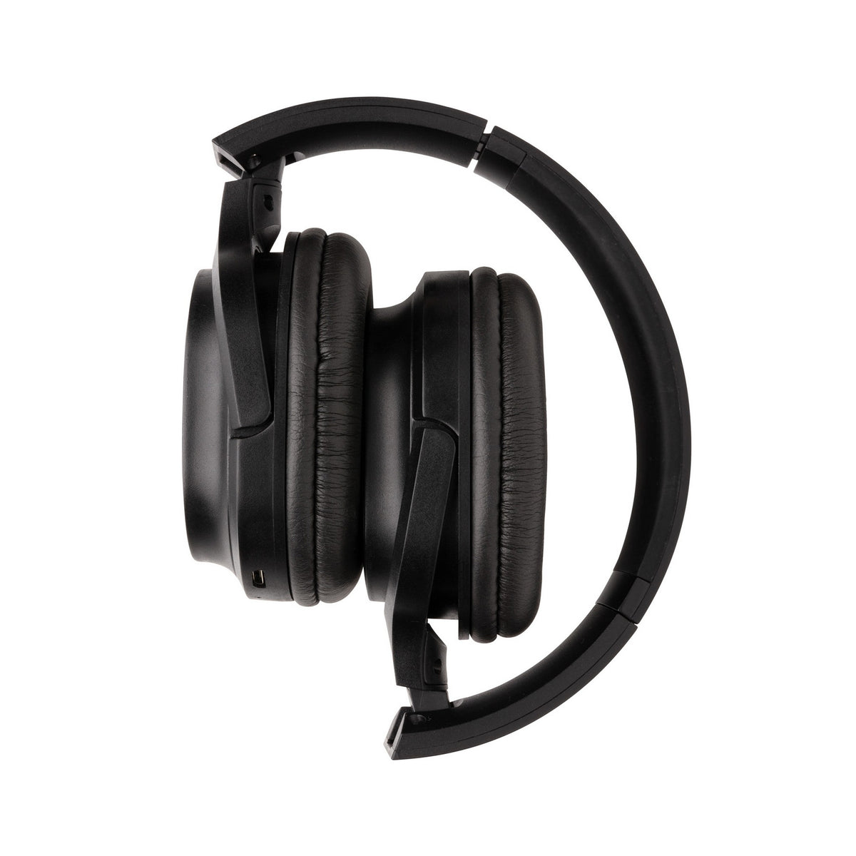 Black - Side - XD Collection Elite Foldable Recycled Plastic Wireless Headphones