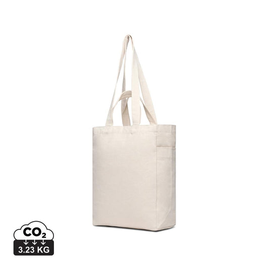 Off White - Front - Vinga Hilo Aware Recycled Canvas Zipped Tote Bag