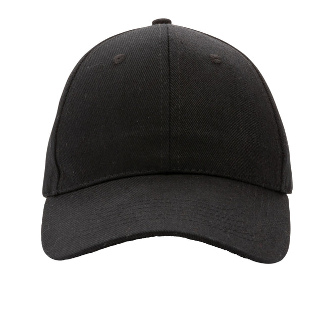 Black - Front - XD Collection Impact 6 Panel Recycled Cotton Aware Cap