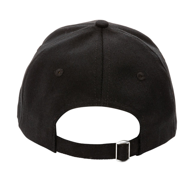 Black - Back - XD Collection Impact 6 Panel Recycled Cotton Aware Cap