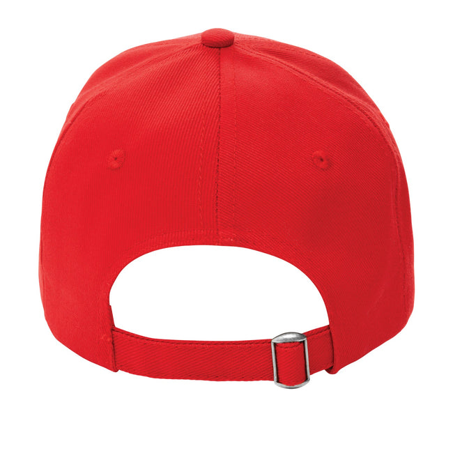 Luscious Red - Back - XD Collection Impact 6 Panel Recycled Cotton Aware Cap