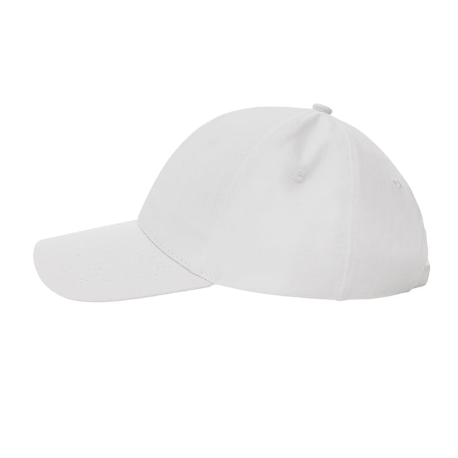 White - Side - XD Collection Impact 6 Panel Recycled Cotton Aware Cap