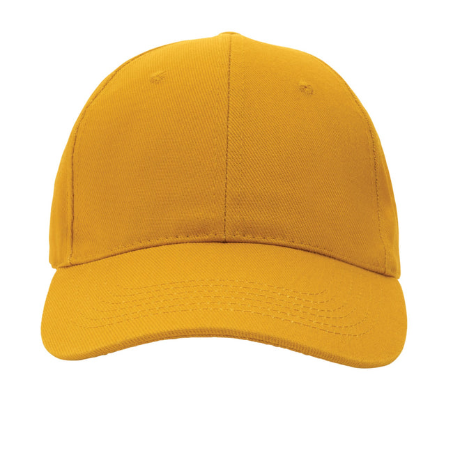 Yellow - Front - XD Collection Impact 6 Panel Recycled Cotton Aware Cap