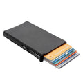 Black - Side - XD Collection Standard Aluminium RFID Blocking Card Holder