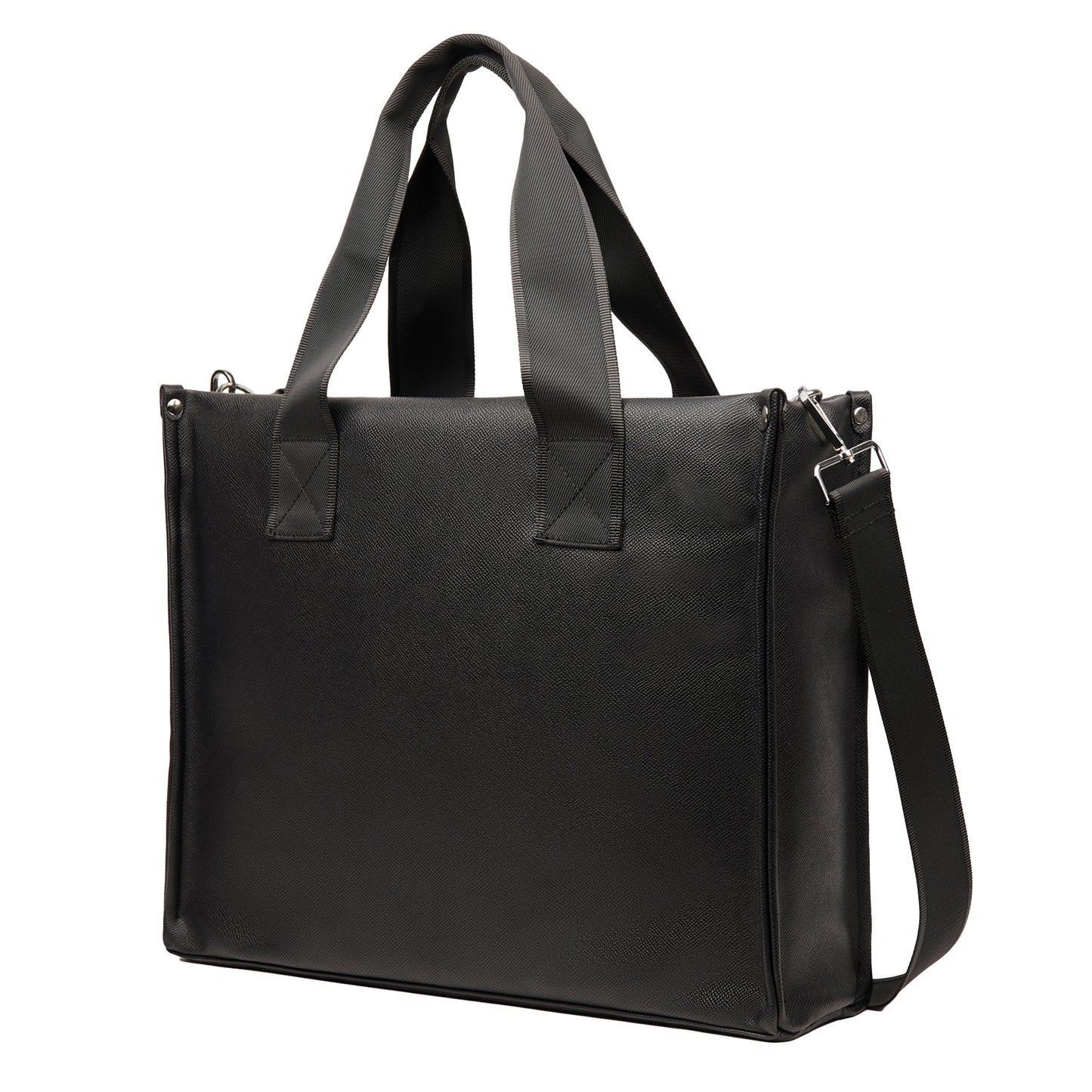 Black - Side - Vinga Bermond PU Recycled Tote Bag