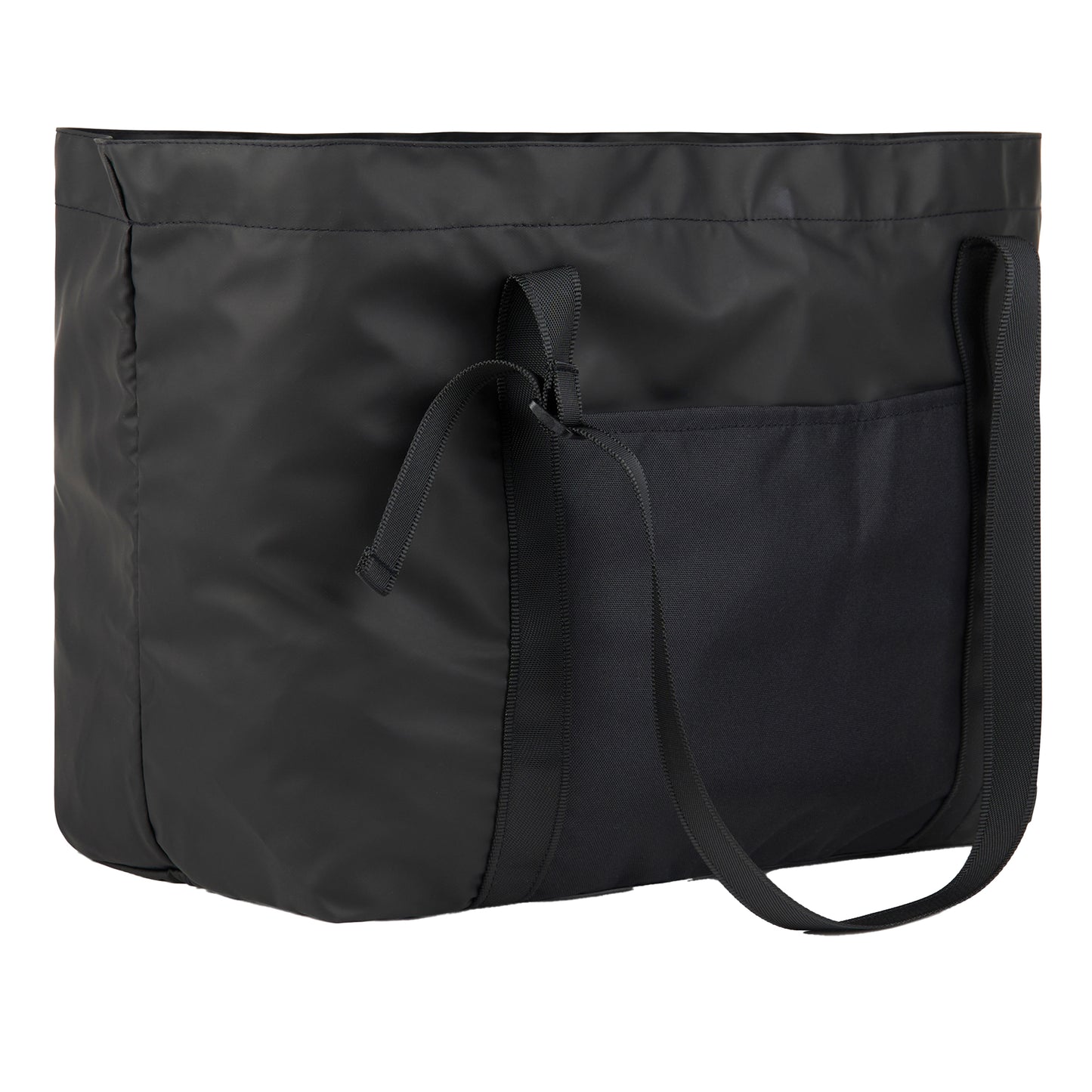 Black - Side - Vinga Livorno Maxi Recycled Polyester Tote Bag