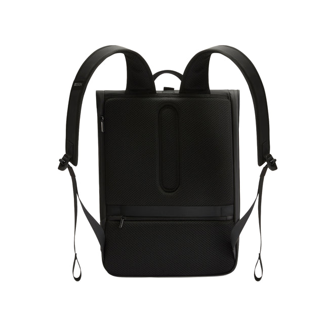 Black - Back - XD Design Urban Flap Top Water Resistant Anti-Theft Backpack