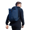 Navy - Side - XD Design Urban Flap Top Water Resistant Anti-Theft Backpack