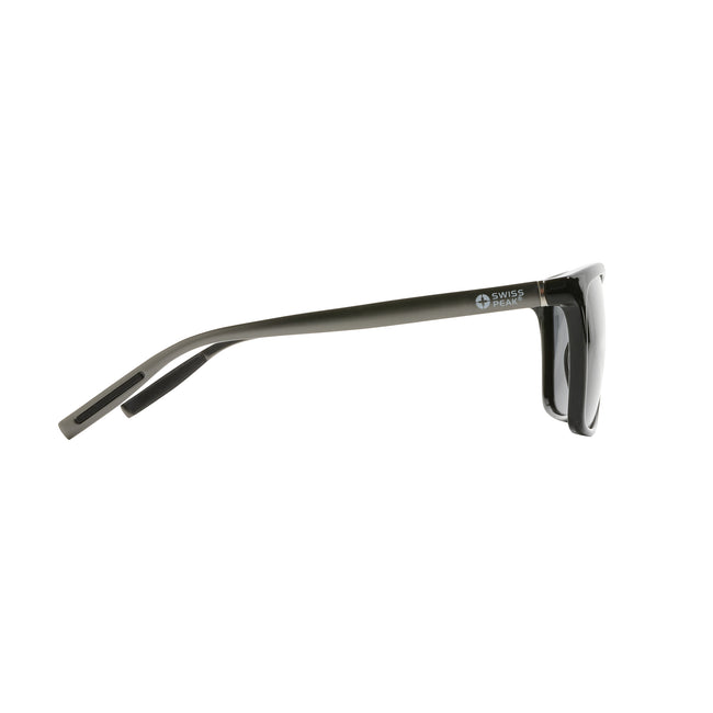 Black - Back - Swiss Peak Unisex Adult Recycled Plastic Polarised Sunglasses