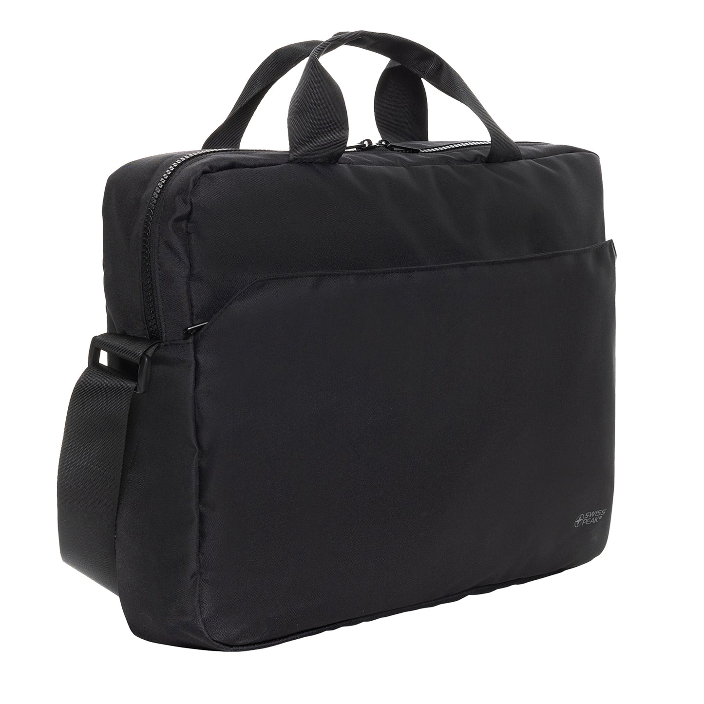 Black - Side - Swiss Peak Essential RPET Aware Laptop Bag