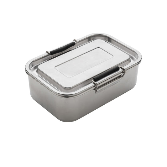 Silver - Front - XD Collection Recycled Stainless Steel Lunch Box