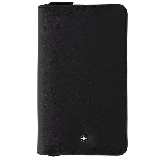Black - Front - Swiss Peak Heritage RFID Recycled Travel Wallet