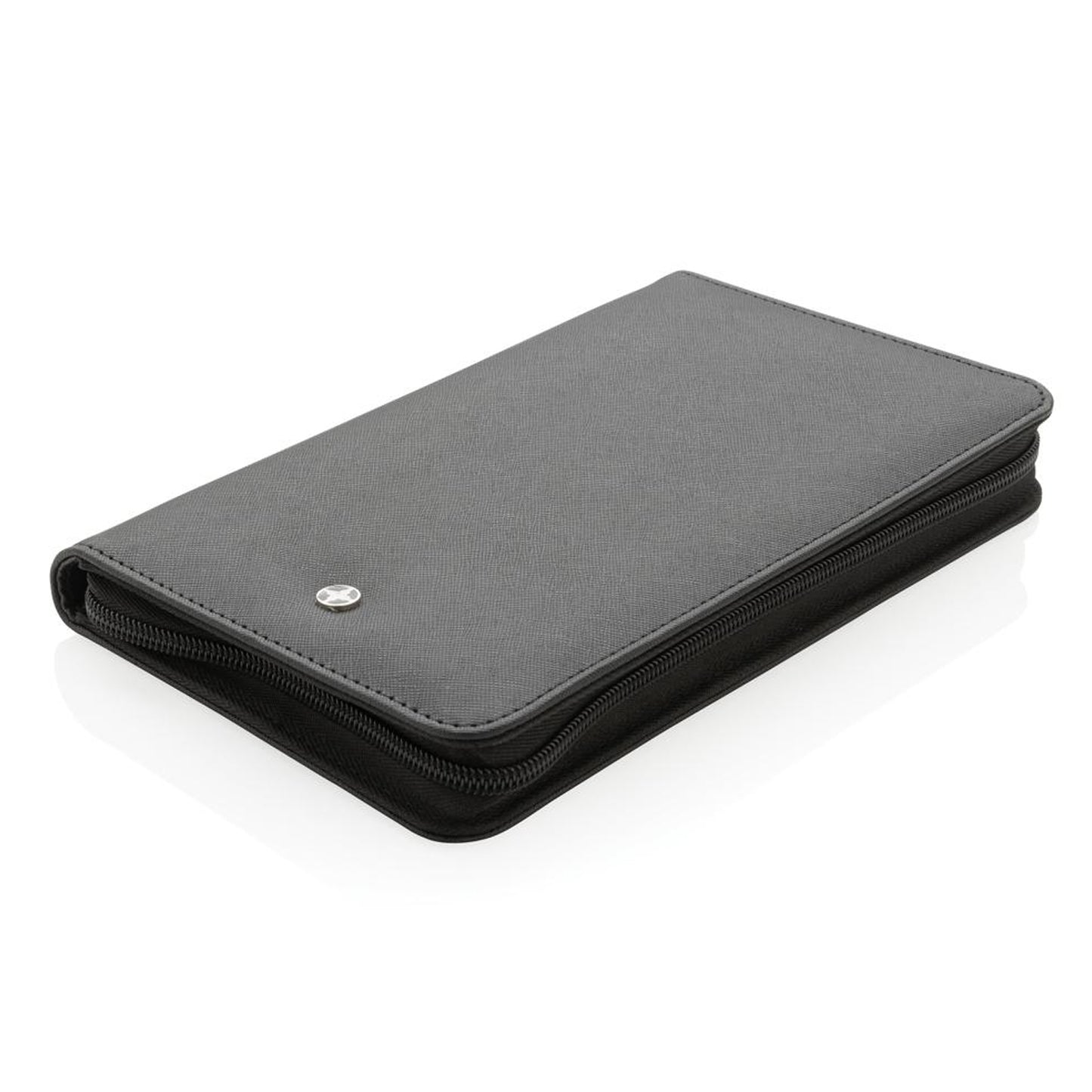 Black - Pack Shot - Swiss Peak Heritage RFID Recycled Travel Wallet