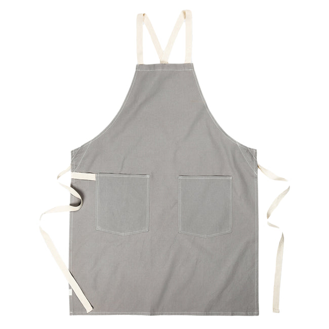 Grey - Front - Vinga Sovano Recycled Cotton Apron