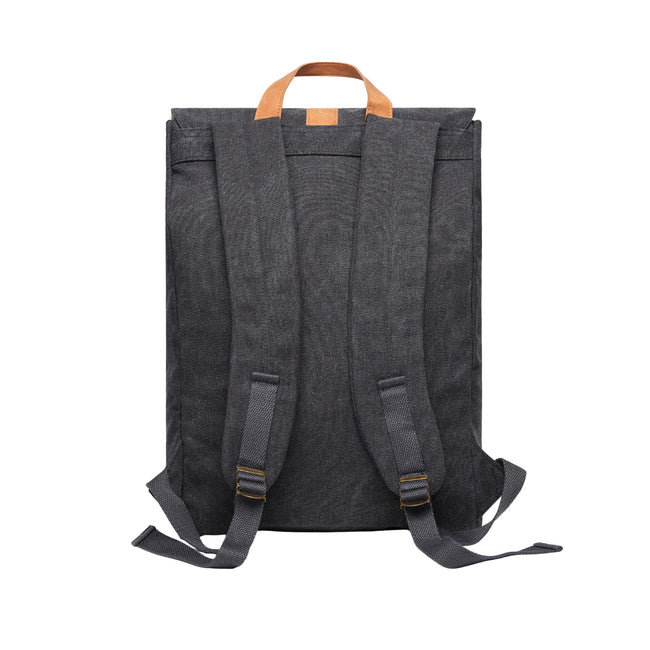 Black - Back - Vinga Bosler Recycled Canvas 17L Backpack