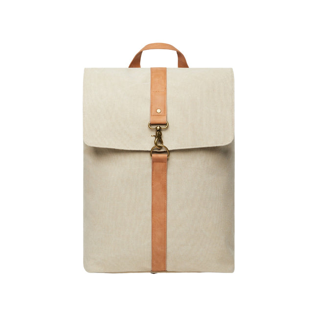 Beige - Front - Vinga Bosler Recycled Canvas 17L Backpack