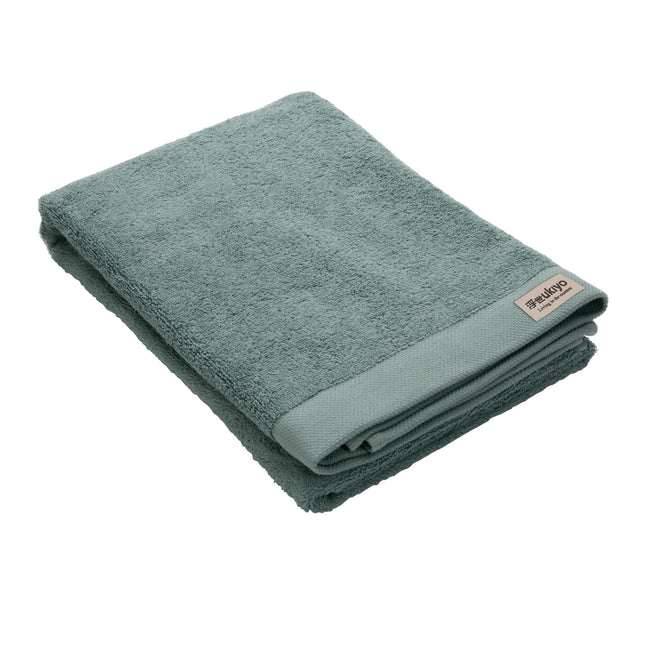Green - Back - Ukiyo Sakura Aware Bath Towel