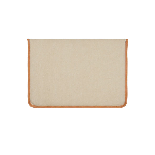 Beige - Back - Vinga Bosler Recycled Canvas Laptop Sleeve
