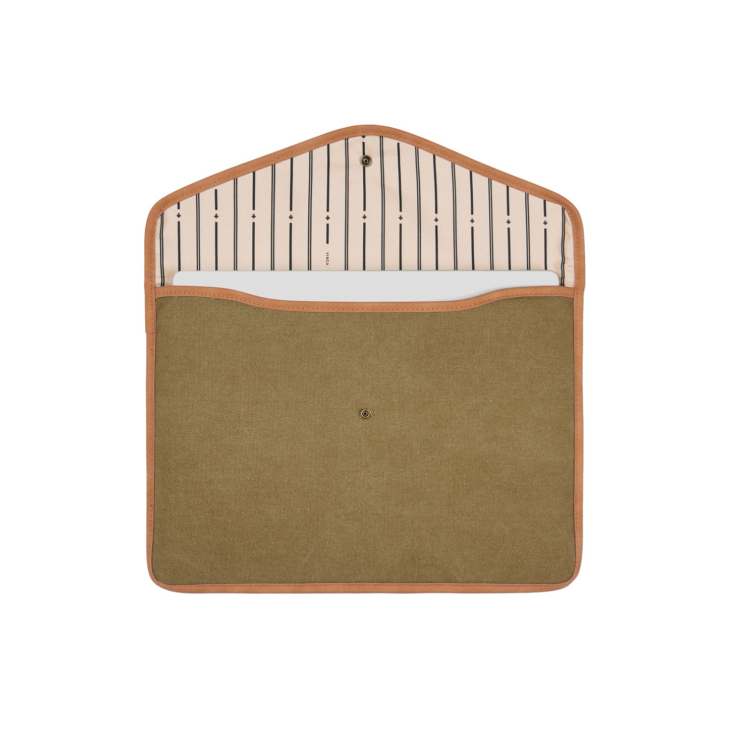 Green - Side - Vinga Bosler Recycled Canvas Laptop Sleeve