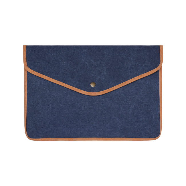 Navy - Front - Vinga Bosler Recycled Canvas Laptop Sleeve