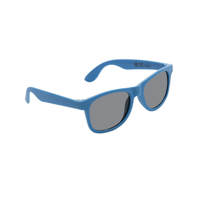 Blue - Side - XD Collection Unisex Adult Recycled PP Plastic Sunglasses