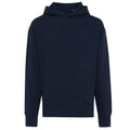 Navy - Front - Iqoniq Unisex Adult Yoho Recycled Cotton Relaxed Fit Hoodie