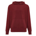 Burgundy - Front - Iqoniq Unisex Adult Yoho Recycled Cotton Relaxed Fit Hoodie