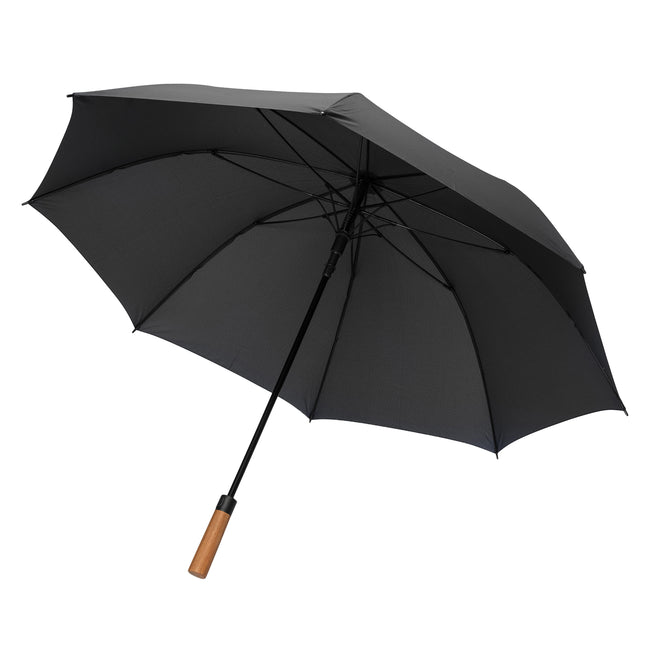 Black - Front - XD Collection Tony RPET Automatic Folding Umbrella