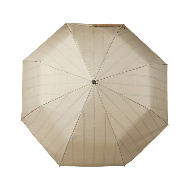 Beige - Back - Vinga Bosler Foldable Recycled Aware Stick Umbrella