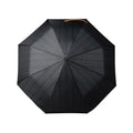 Black - Back - Vinga Bosler Foldable Recycled Aware Stick Umbrella