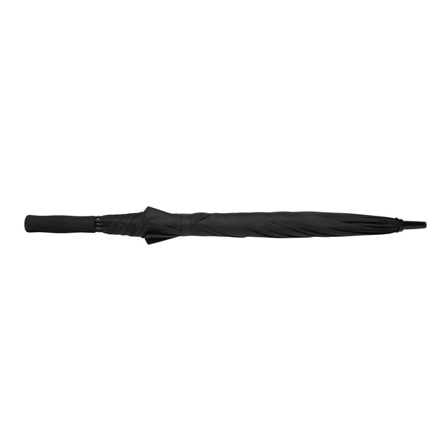Black - Side - XD Collection Impact Aware RPET Stick Umbrella