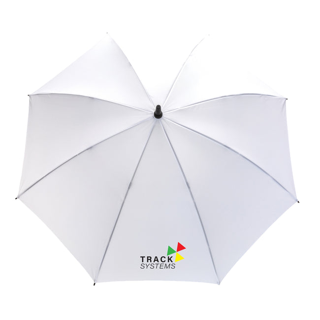 White - Back - XD Collection Impact Aware RPET Stick Umbrella