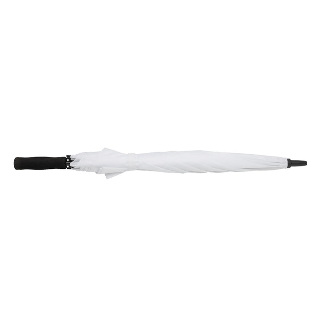 White - Side - XD Collection Impact Aware RPET Stick Umbrella