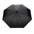 Black - Back - XD Collection Impact Aware RPET Folding Umbrella