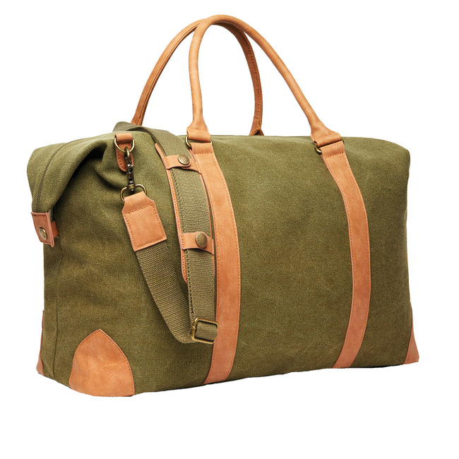 Green - Side - Vinga Bosler Recycled Canvas Duffle Bag