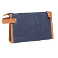 Navy - Side - Vinga Bosler Canvas Recycled Toiletry Bag
