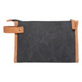 Black - Back - Vinga Bosler Canvas Recycled Toiletry Bag