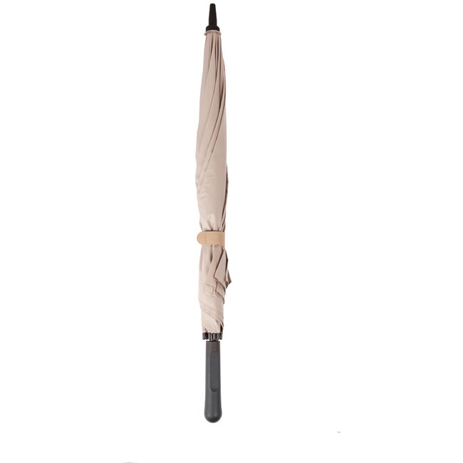 Greige - Side - Vinga Baltimore RPET Aware Stick Umbrella