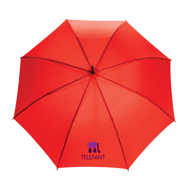 Red - Back - XD Collection Impact Aware RPET Automatic Stick Umbrella
