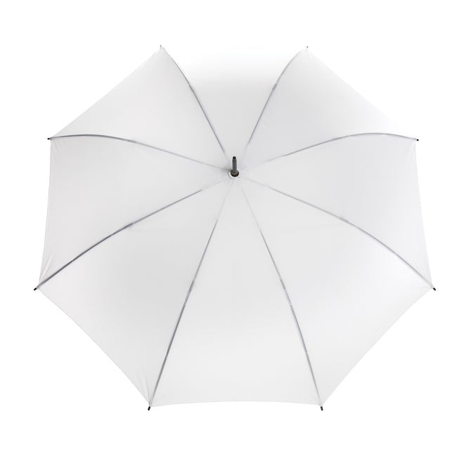 White - Back - XD Collection Impact Aware RPET Automatic Stick Umbrella