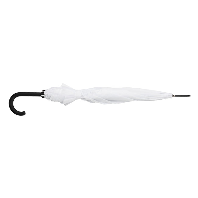 White - Side - XD Collection Impact Aware RPET Automatic Stick Umbrella