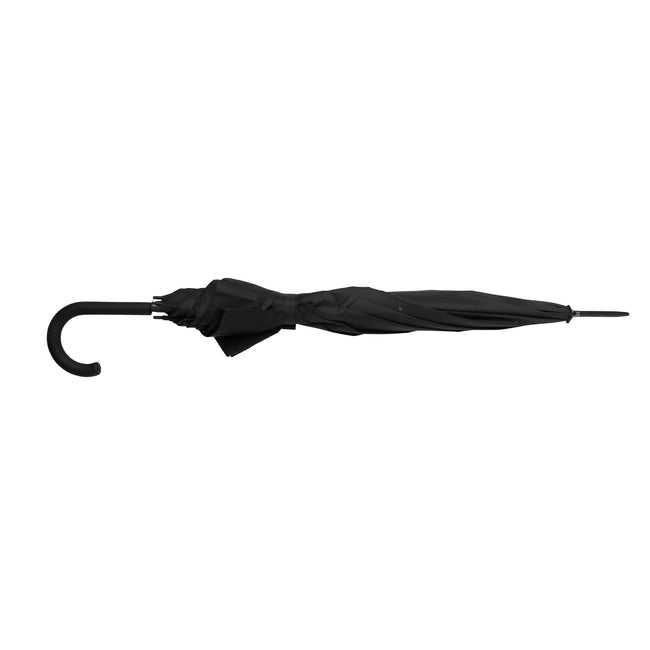 Black - Side - XD Collection Impact Aware RPET Automatic Stick Umbrella