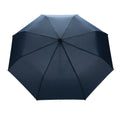 Navy - Back - XD Collection Impact Bamboo Folding Umbrella