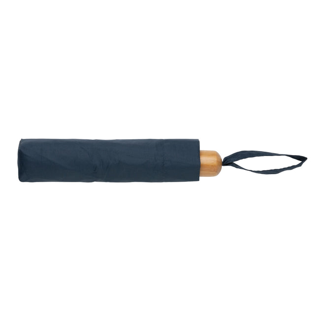 Navy - Side - XD Collection Impact Bamboo Folding Umbrella