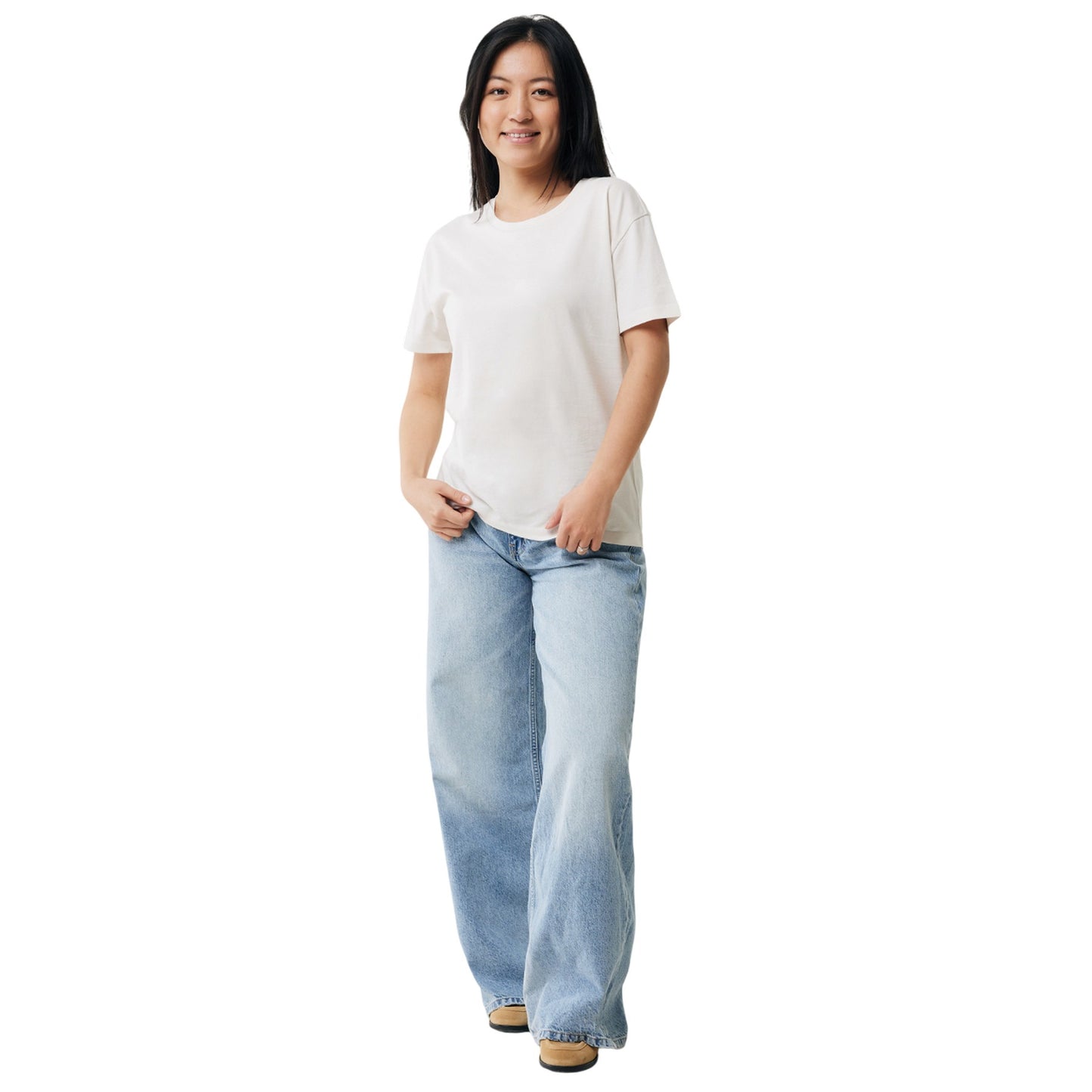 Natural Raw - Pack Shot - Iqoniq Womens-Ladies Yala Recycled Cotton Lightweight T-Shirt