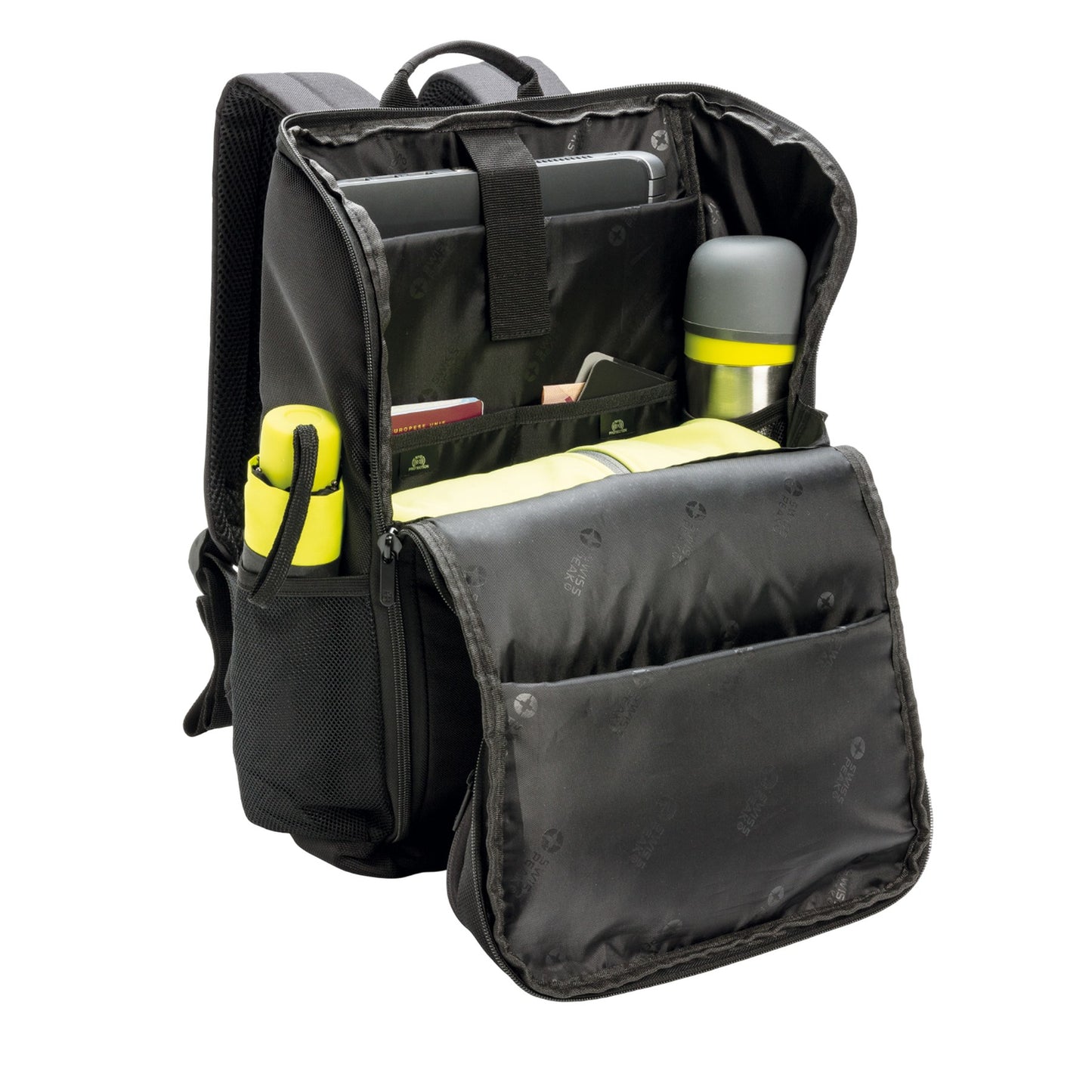 Black - Back - Swiss Peak Aware Easy Access Laptop Backpack