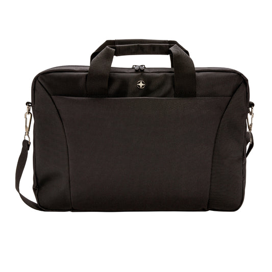 Black - Front - Swiss Peak Laptop Bag